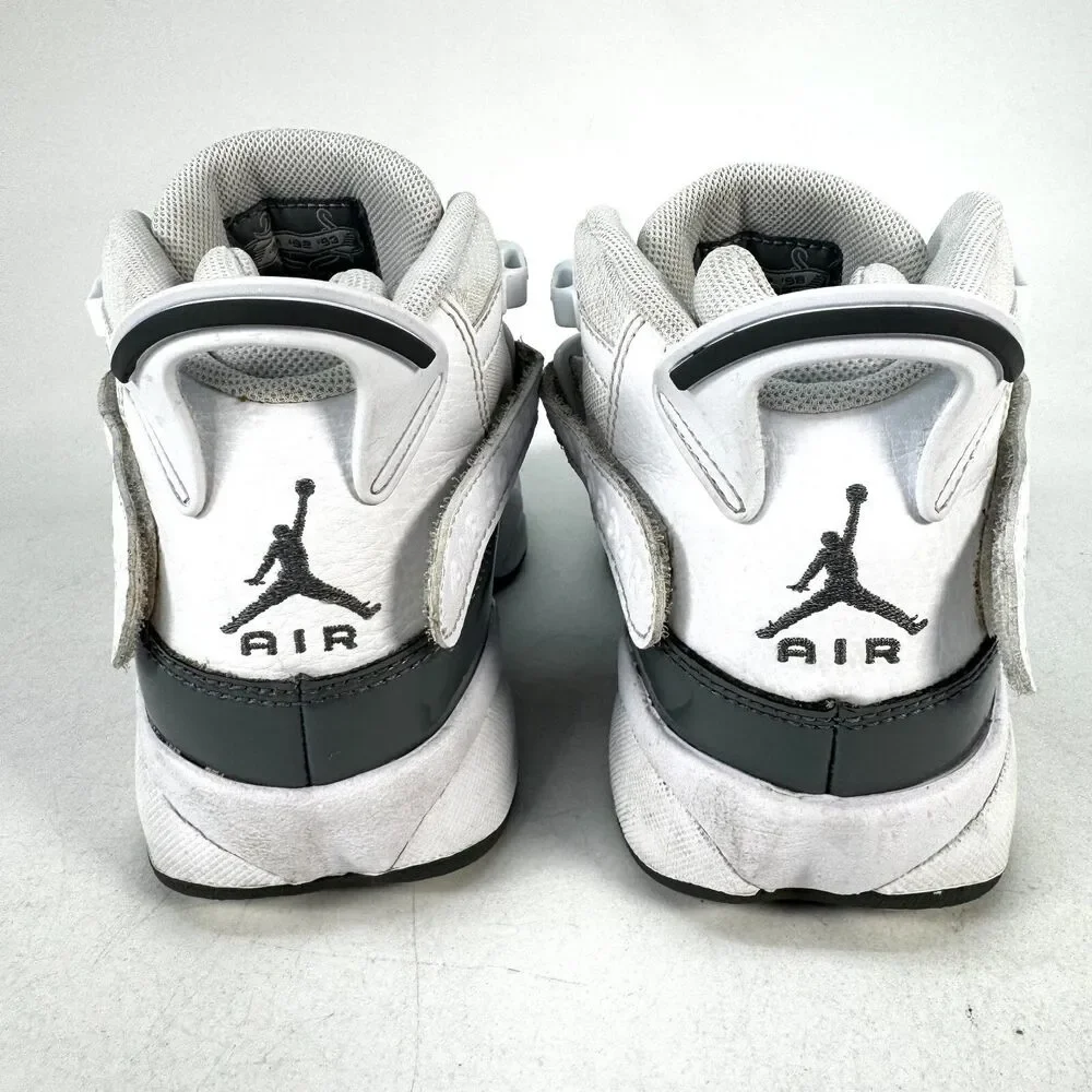 Nike Air Jordan 6 Rings White/Cool Grey Size Big Kids 5Y=Woman's 6.5 323419-121